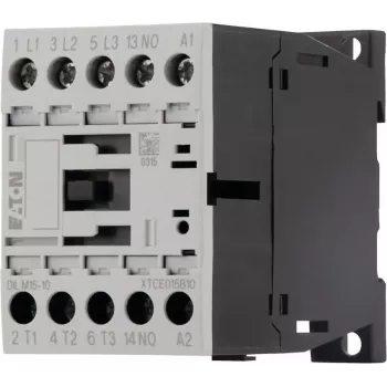 Contator de potência Eaton DILM15-10 24 V DC, 3 polos, 15 A, 7,5 kW, 1 contacto auxiliar NO