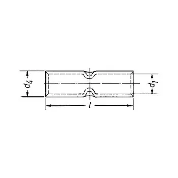Klauke 27R Conector de compressão tubular para condutor de cobre de 70 mm², estanhado, 60 mm de comprimento