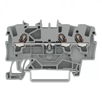 WAGO 2001-1301 Borne de passagem de 3 condutores, 1,5 mm², Push-in CAGE CLAMP, Ex e II, cinzento