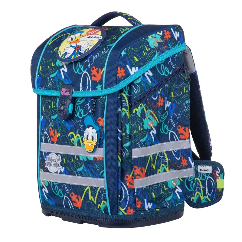 McNeill Conjunto de mochila escolar PERFECTO 5 peças Donald Duck