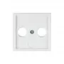 Berker 12036089 placa central para tomadas de antena de 2 e 3 orifícios, branco puro