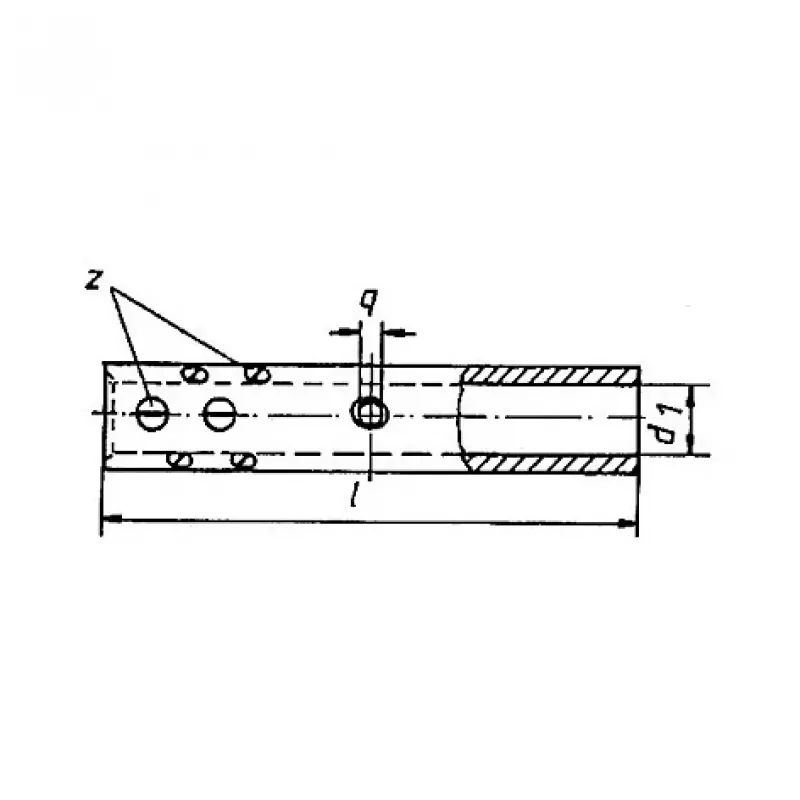 Klauke 553R conector roscado para tubo, 16 mm², orifício de solda, latão, estanhado