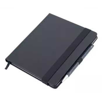 TROIKA BLACK SLIMPAD bloco de notas A5 com caneta azul-escura