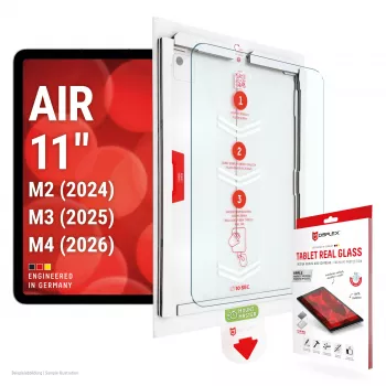 DISPLEX Tablet Real Glass película de proteção de ecrã para iPad Air 11 polegadas (2024/2025/2026) - vidro temperado, 9H, HD transparente