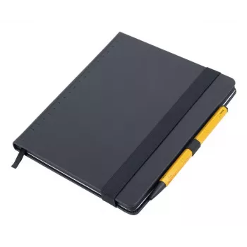 Caderno TROIKA BLACK SLIMPAD A5 com caneta amarela