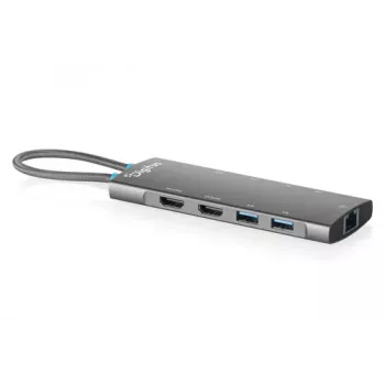 DIGITUS DA-70922 estação de ancoragem USB-C, 9 portas, 2x HDMI, USB, RJ45