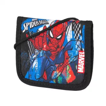 Bolsa de peito McNeill Marvel Spider-Man com janela para cartão de identificação, vermelho/azul