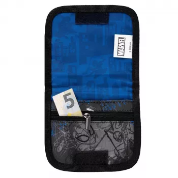 Bolsa de peito McNeill Marvel Spider-Man com janela para cartão de identificação, vermelho/azul
