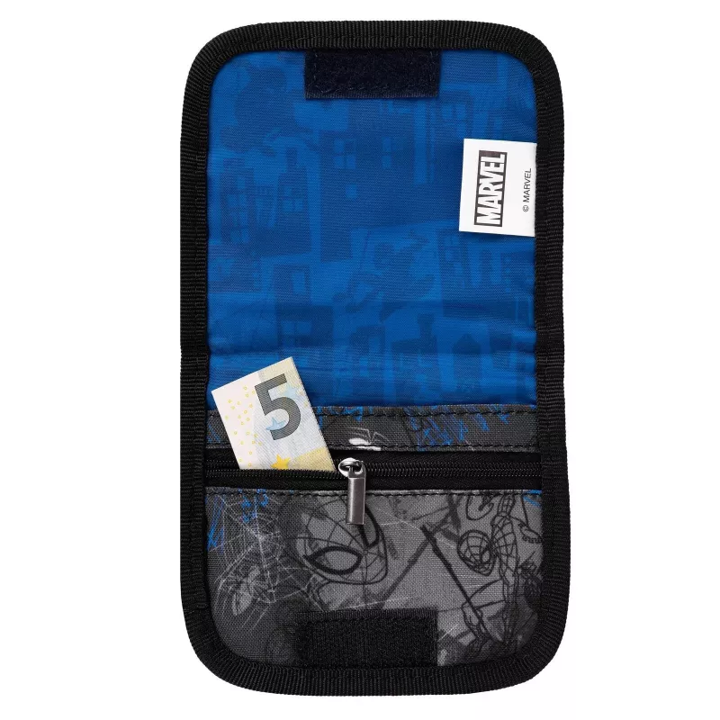 Bolsa de peito McNeill Marvel Spider-Man com janela para cartão de identificação, vermelho/azul