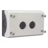 Eaton M22-I2 Caixa vazia para 2 elementos de comando, montagem saliente, cinzento claro RAL 7035