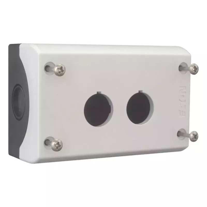 Eaton M22-I2 Caixa vazia para 2 elementos de comando, montagem saliente, cinzento claro RAL 7035