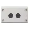 Eaton M22-I2 Caixa vazia para 2 elementos de comando, montagem saliente, cinzento claro RAL 7035