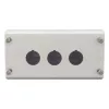 Eaton M22-I3 Caixa de superfície, 3 aberturas, cinzento RAL 7035, IP66/IP67/IP69K, 80x153x56mm