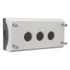 Eaton M22-I3 Caixa de superfície, 3 aberturas, cinzento RAL 7035, IP66/IP67/IP69K, 80x153x56mm