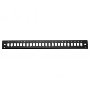 EQUIP Patch panel 19 polegadas 24x LC-Duplex SC-Simplex, aço, preto - módulo de rack 1U