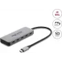 Delock Hub USB 2 portas 10 Gbps com 2 portas USB-C 4K e PD 3.0 100 W