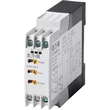 EATON ETR4-69-A Relé temporizador multifunções, 1 comutador, 24-240 V AC/DC, 0,05 s - 100 h, calha DIN
