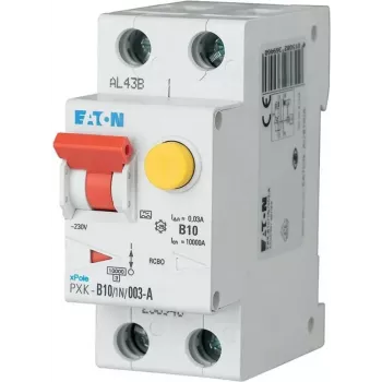 Eaton PXK-B10/1N/003-A disjuntor diferencial 10A 30mA tipo A 1P+N 230V 6kA 2TE