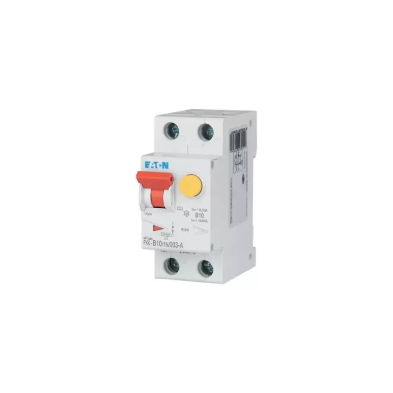 Eaton PXK-B10/1N/003-A disjuntor diferencial 10A 30mA tipo A 1P+N 230V 6kA 2TE