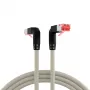 EFB Elektronik K4137GR.2 cabo de patch Cat.6A S/FTP LSZH, Draka UC900 TM21, 2x90 graus, 2 m, cinzento