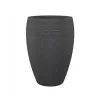 Vaso de flores Emsa Landhaus 283/65 preto-granito D47 – vaso redondo de 47 cm, 38 L, resistente a UV e geada, interior/exterior