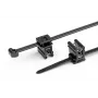 HellermannTyton T50ROSEC4A-PA66W-BK Abraçadeira de cabos com clipe de fixação em árvore de Natal, 200mm x 4,6mm, preto, pack de 100