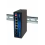 ALLNET ALL-SGI8104v3 Switch industrial não gerido Layer 2, 6 portas GbE, 4x GbE RJ45, 2x SFP, sem ventoinha, IP40
