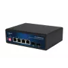 ALLNET ALL-SGI8104v3 Switch industrial não gerido Layer 2, 6 portas GbE, 4x GbE RJ45, 2x SFP, sem ventoinha, IP40