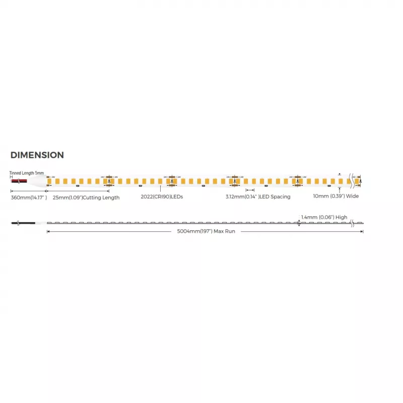 Synergy 21 LED Flex Strip 2022 - 320 SWW DC24V 75W HE+HD IP20 5m