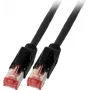 EFB Elektronik K8708SW.7,5 cabo de patch Cat.6A S/FTP LSZH, Daetwyler 7702 TM21, 7,5 m, preto