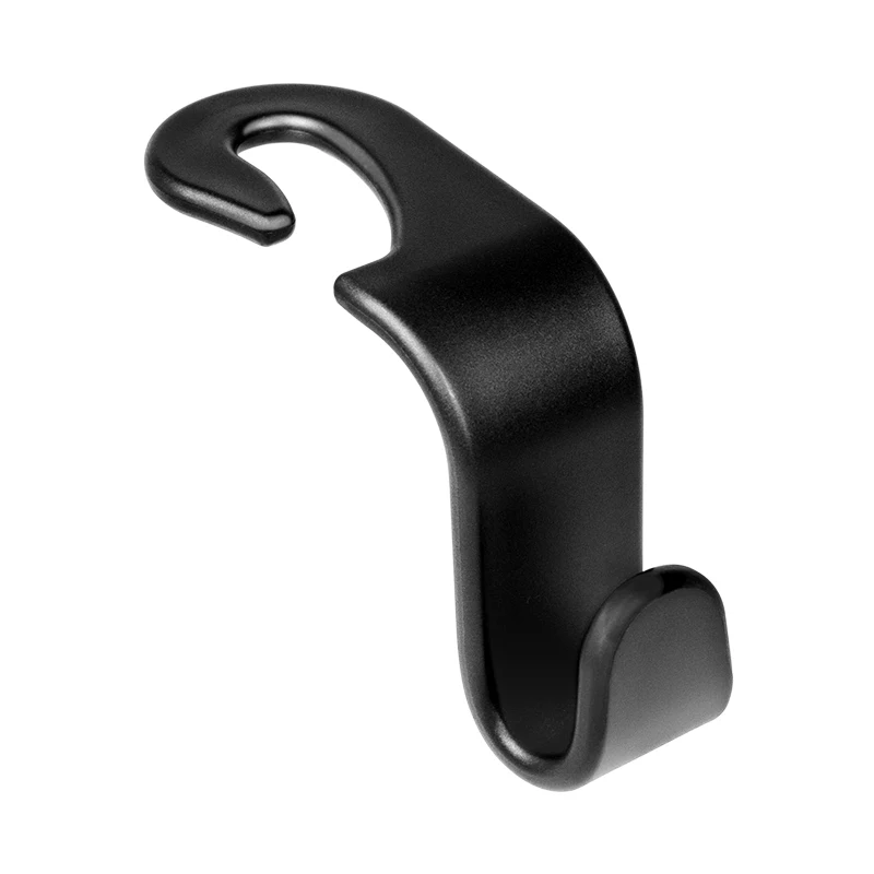 LogiLink gancho de assento para automóvel, conjunto de 4, preto, organizador universal para encosto de cabeça, 8kg de carga por gancho, clip-on sem ferramentas, plástico ABS