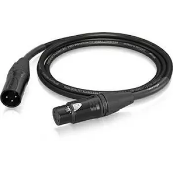 Behringer PMC-150 Cabo XLR, fêmea para macho, cabo de microfone 1,5 m, preto