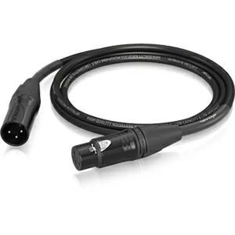 Behringer PMC-150 Cabo XLR, fêmea para macho, cabo de microfone 1,5 m, preto