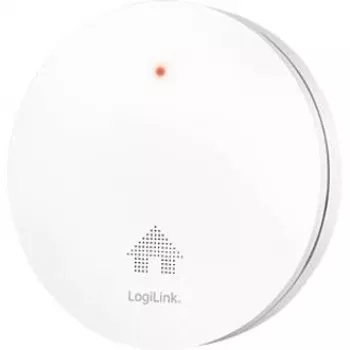LogiLink SC0019 Detetor de fumo ultrafino, pilha de 10 anos, certificado VdS, branco