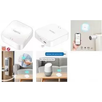 LogiLink Gateway Zigbee, Wi-Fi 802.11b/g/n, compatível com Tuya, branco