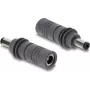 Delock Adaptador DC 5,5 x 2,1 mm para DC 5,5 x 2,1 mm, compatível com Starlink Mini, cinzento