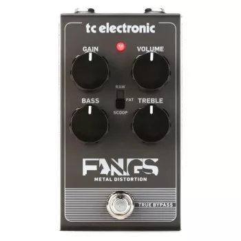 TC Electronic Fangs Pedal de distorção metálica para guitarra elétrica