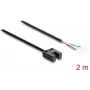 Delock Barreira de luz em garfo 5 mm ranhura Tipo U com 4 extremidades de cabo abertas PNP comutável claro/escuro 2 m
