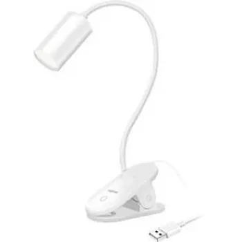 LogiLink Candeeiro de secretária LED com clipe, 3,8 W, branco
