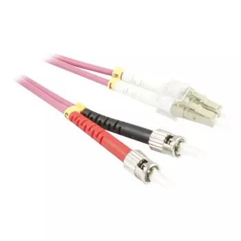 SYNERGY21 S216290 cabo de patch de fibra Duplex Multimodo OM4 50/125um de LC para ST 2 m, 3 mm, violeta