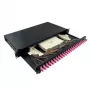 LogiLink 19 polegadas 1U 24 portas LC Duplex OM4 Multimodo Caixa de fusão patch panel, preto