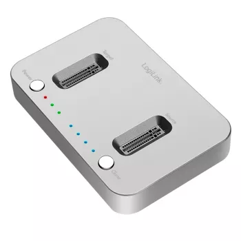 LogiLink Docking station USB 3.2 Gen2, 2 baías, para SSD M.2 NVMe, função de clonagem