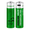 LogiLink LR6RCB2 Pilhas AA de lítio recarregáveis USB-C, pack de 2, tensão de saída constante de 1,5 V, 2600 mWh