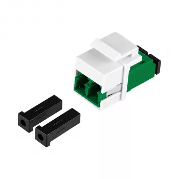EFB Módulo keystone LC/APC Duplex OS2 verde - adaptador de fibra ótica monomodo