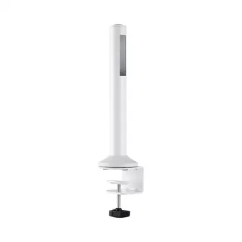 LogiLink Barra de montagem Slatwall para secretária, conjunto de 2 – 450 mm de altura, 35 mm de diâmetro, preto, fixação sem ferramentas