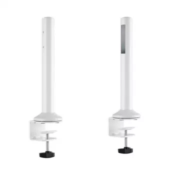 LogiLink Barra de montagem Slatwall para secretária, conjunto de 2 – 450 mm de altura, 35 mm de diâmetro, preto, fixação sem ferramentas
