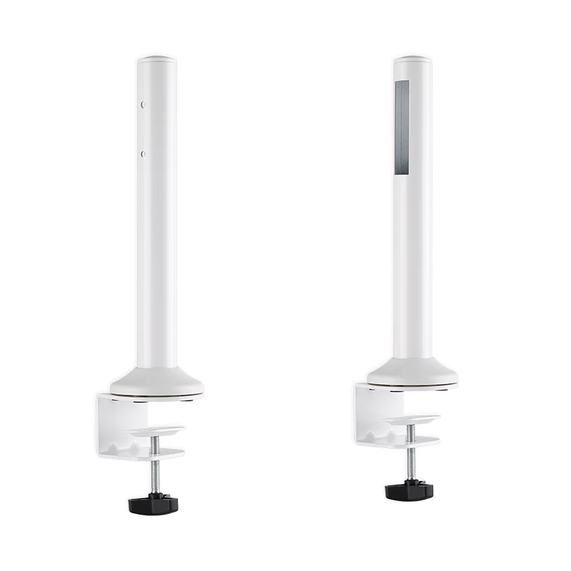 LogiLink Barra de montagem Slatwall para secretária, conjunto de 2 – 450 mm de altura, 35 mm de diâmetro, preto, fixação sem ferramentas