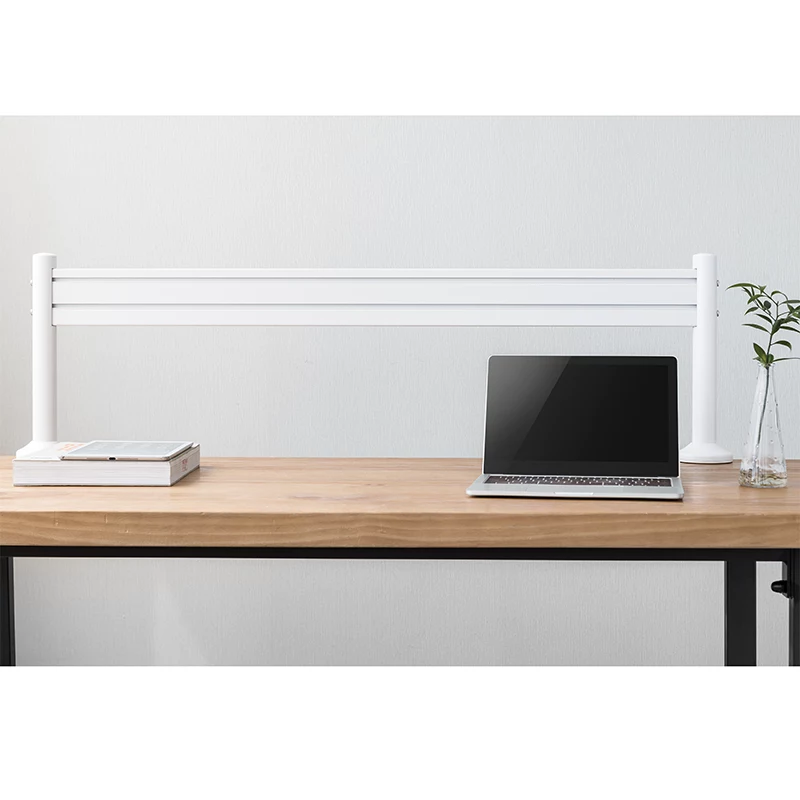 LogiLink Barra de montagem Slatwall para secretária, conjunto de 2 – 450 mm de altura, 35 mm de diâmetro, preto, fixação sem ferramentas
