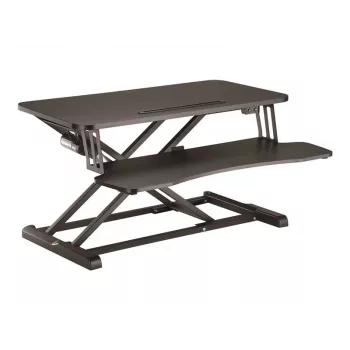 LOGILINK Conversor de secretária sentado-em pé, motor único, com prateleira para teclado, preto
