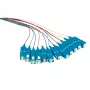Conjunto de pigtails de fibra LogiLink 12 x SC OS2 2m, colorido, conector azul